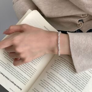 S925 Sparkling Silver Bead Bracelet