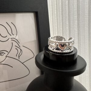 S925 Sterling Silver Heart Ring