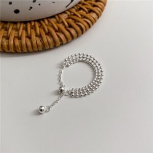 S925 Silver Bead Stretch Ring