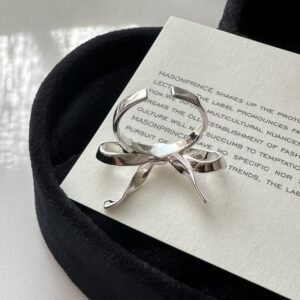 S925 Sterling Silver Bow Ring