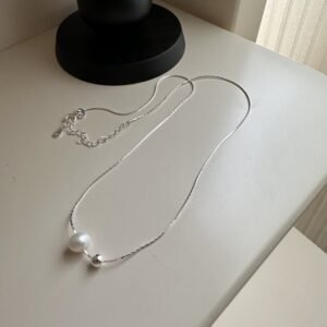 S925 Pearl Snake Bone Necklace